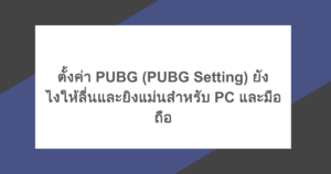 ตั้งค่า PUBG (PUBG Setting) ยังไงให้ลื่นและยิงแม่นสำหรับ PC และมือถือ